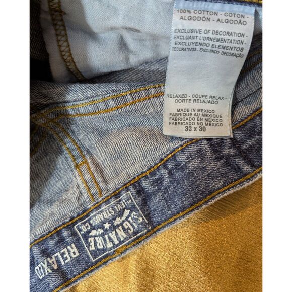 Signature by Levi Strauss Relaxed Jeans Men 33x30 Blue 100% Cotton - Picture 3 of 6